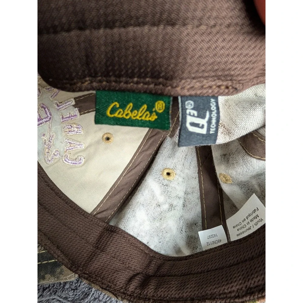 Cabelas Est 61 Outfitter Camo Youth Hat Purple Embroidery Adjustable 7472